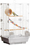 Basic Bird Cage, 24.8inch Parrot Cage (24.8" x 14.6" x 11"),Bird Cage with Ladder, Horizontal Bar, 2 Feeders, and Swing